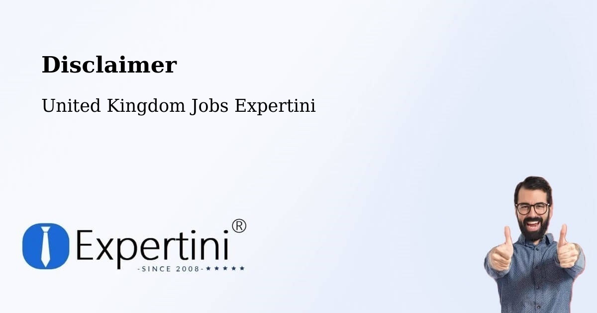 Disclaimer – Lisburn - United Kingdom Jobs Expertini