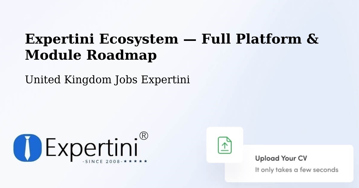 Expertini Ecosystem — Full Platform & Module Roadmap – Lisburn
